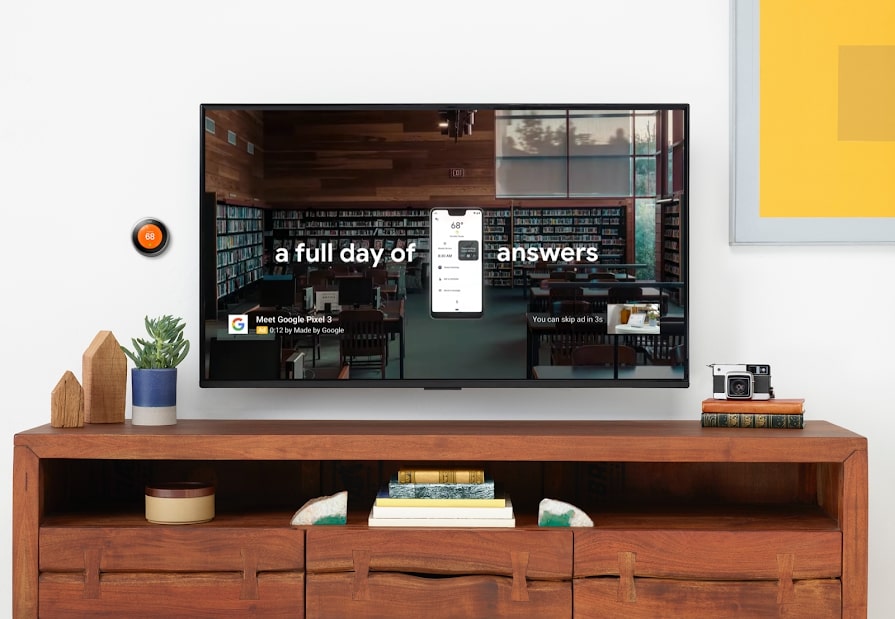 画像：Google　動画広告の配信面にテレビ画面端末が追加された。よりユーザーの動画視聴行動ニーズにマッチした配信が可能になる。