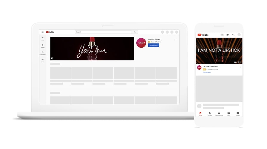 画像：Google　YouTubeマストヘッド広告のイメージ