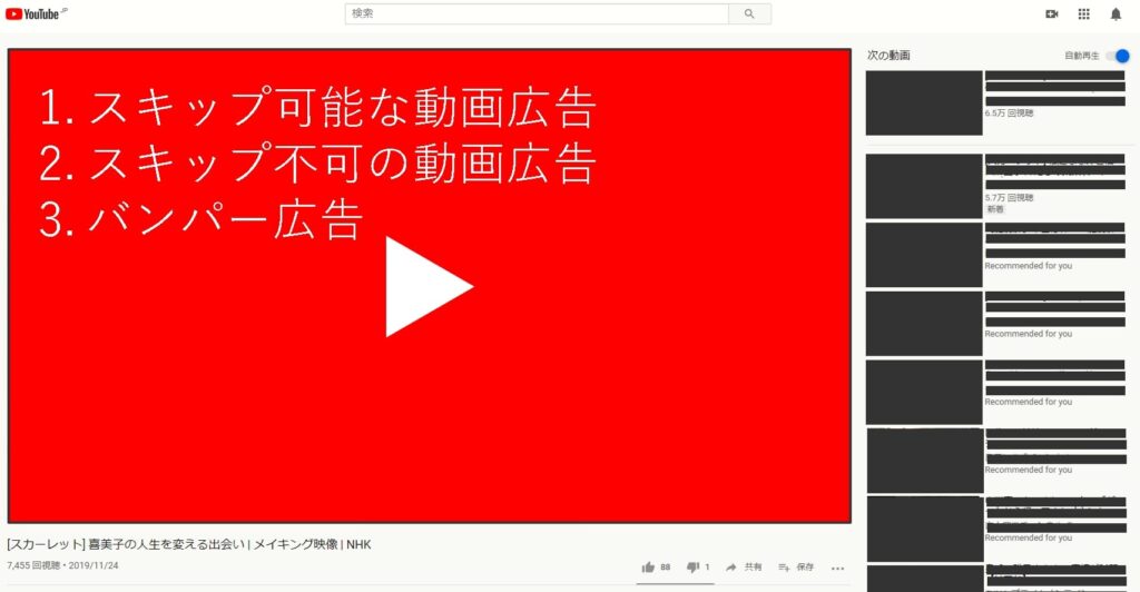 Youtube_スキップ可能な動画広告(インストリーム広告)