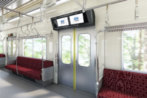 鉄道車両用サイネージとして世界初、 AGCのinfoverre(R)を埼玉高速鉄道に導入