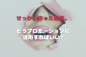 せっかく作った動画。どうプロモーションに活用すればいい_