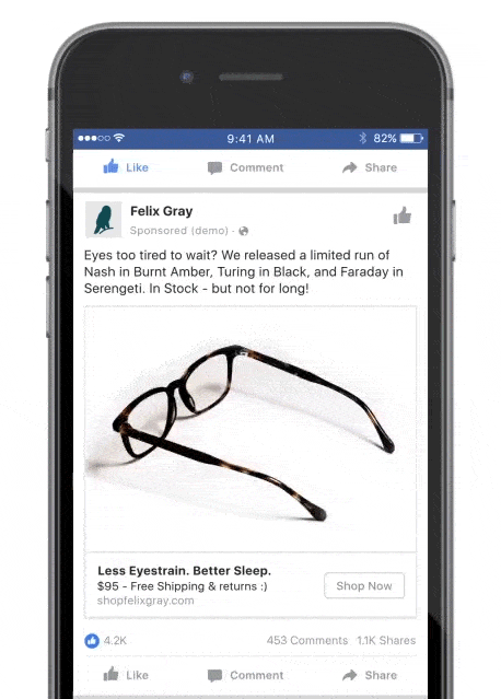 facebook広告のフォーマット：スライドショー広告
