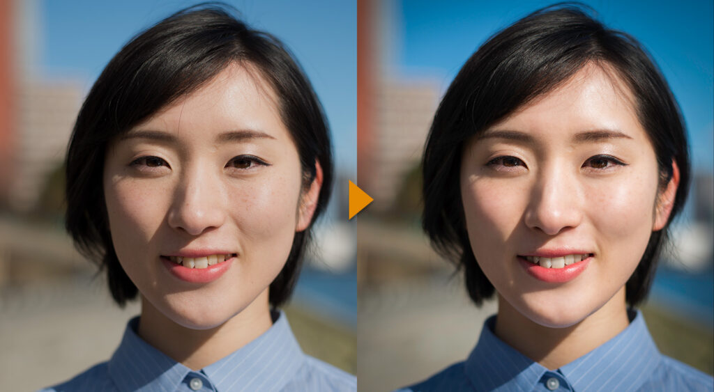 人物写真のレタッチ方法