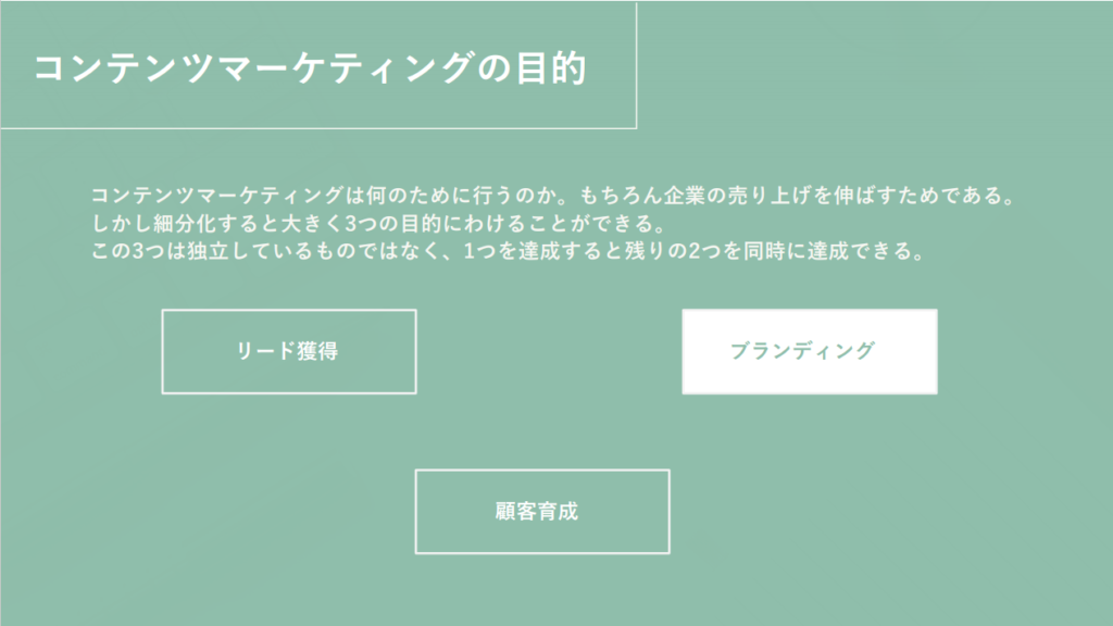コンテンツマーケティングの目的