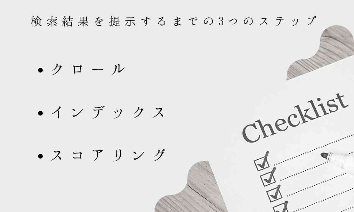 検索結果を提示するまでの3つのステップ